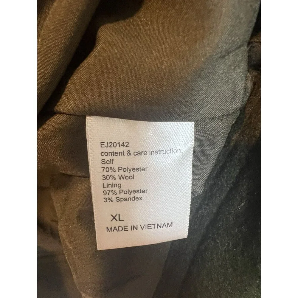 Eden Society Green Utility Jacket Coat XL Mid Weight Flap Pockets Button Up NWT - Picture 6 of 9